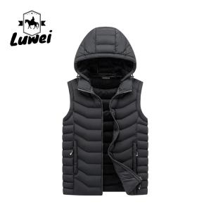 Custom Embroidered Windbreaker Hooded Sleeveless Utility Coat Thickened Men's