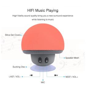 Wireless bluetooth Speaker Portable Mini Speakers Mushroom Waterproof Bass
