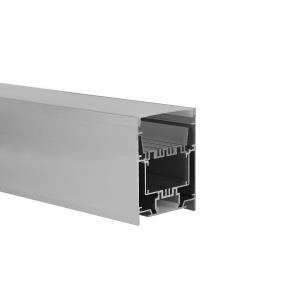 6063 T5 PC Frosted 75*95mm Up And Down Lighting LED Profile for Led linear