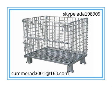 Industry foldable storage metal wire mesh container