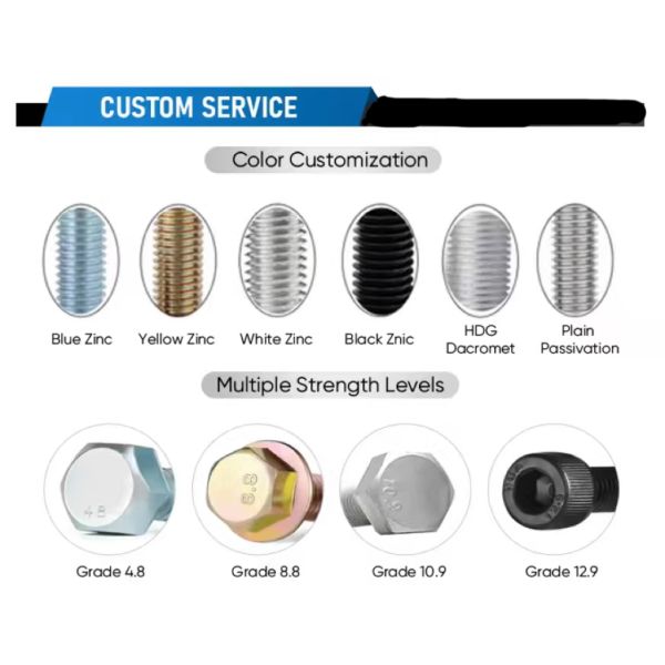 DIN933 External hexagon head full threaded bolts