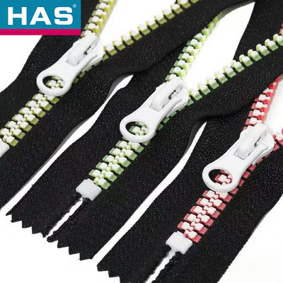 Quality #10 Plastic Zippers Lightweight Black Invisible Zipper Two way for sale