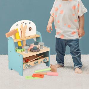 Parent Child InteractiveWooden Workbench Tools For Intelligence Development