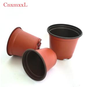 Double-color plastic flower pot plastic plant pot plastic flower container in