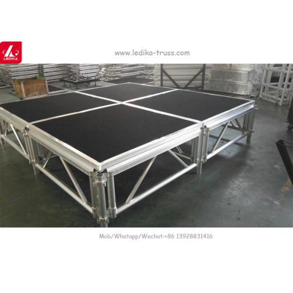 Quick Assembly Aluminum Stage Platform With Adjustable Height For Space-saving