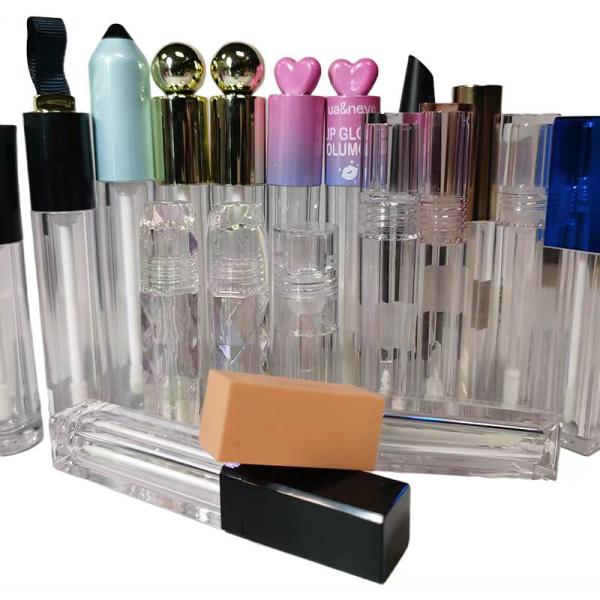 Makeup Lipsticks and Lip Gloss Custom Packaging Plastic Lipstick Container with Metallic Material Type
