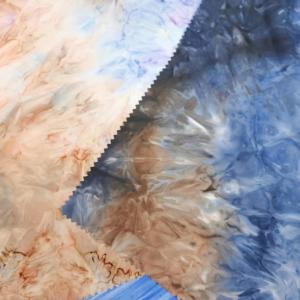 China Yellow Printed Microfiber Fabric 160cm Breathable 100% Polyester on sale