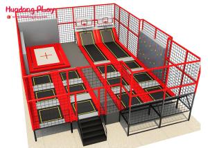 Wholesale ASTM Children'S Trampoline With Enclosure Multi Function With Basketaball And Climbing Wall from china suppliers