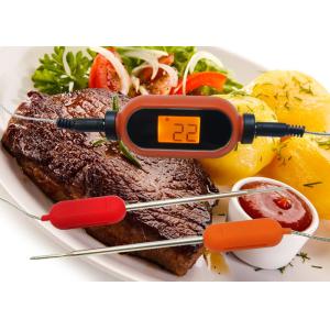 Wireless Transmission Bluetooth BBQ Thermometer Food Grill Dual Probes Mobile