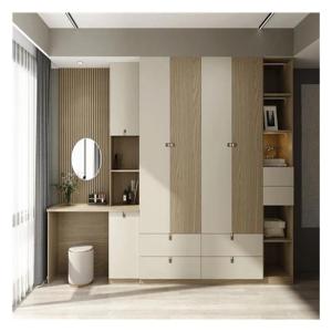 Custom Master Bedroom Wardrobe with Adjustable Open Lattice Design and