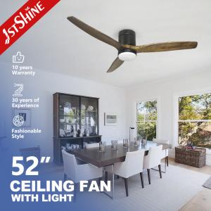 Lower Noise 1stshine Natural Wood DC Ceiling Fan with 3 Blades and 15W LED Light
