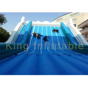 Width Grey Blue Inflatable Dry Slide Waterproof Tarpaulin Double Climbing