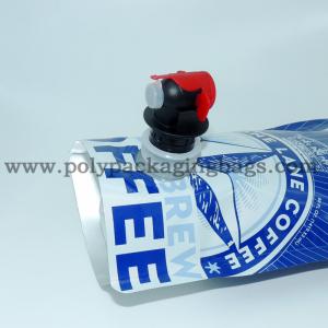 10L Empty Stand Up Spout Pouch With Butterfly Valve / Spigot For Wine Juice Cold