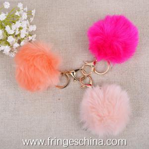Wholesale Colorful DIY Decoration Fake Rabbit Fur Pom Pom Ball For Key Chain