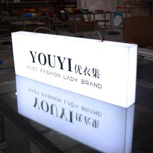 Square Led Acrylic Lightbox Sign CE ROHS