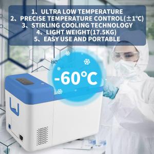 Stirling Cooling Technology -60C Portable Freezer for Single-Temperature Lab