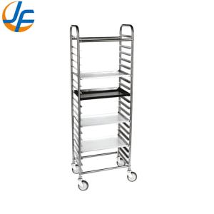 High Standard Stainless Steel Knocked-Down Baking Tray Rack Trolley