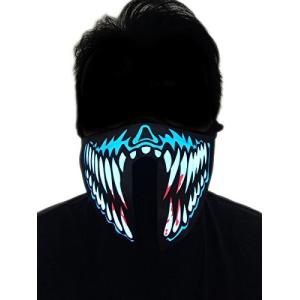 2018 sound activated LED/EL mask for festival Parties A scary light up Cosplay