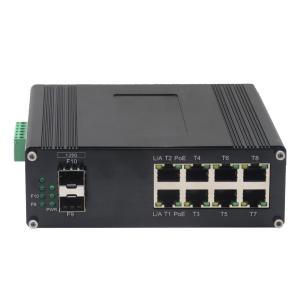 Managed Ethernet Switch with 8-Port 10/100/1000Base-T PoE+ and 2-Port 1000Base-X