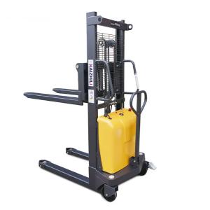 Semi-Electric Pallet 1T 3.5M Hydraulic Stacker With Battery Powered Semi