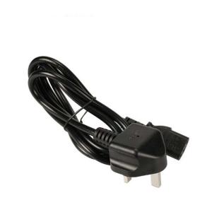 Uk Plug British Standard Aluminum 3 Pin Ac Power Cord 1.2m For Computer