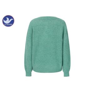 Buttons On Shoulder Womens Knit Pullover Sweater Boat Neck Pass Social Audit