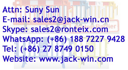 European Standard Road Safety 2000mm Plastic Traffic Barrier / Plastic Safety Barricade