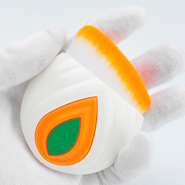 OEM Single Boat Shape Synthetic Makeup Brush White / Orange Foundation Brush