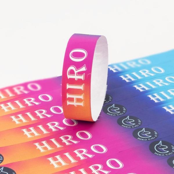 Quality Custom Water Resistant Tyvek Paper Bracelets with Sequential Numbering for sale