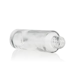 Clear Glass 30ml Serum Dropper Bottles Matte Black Cap Cosmetic Packaging Bottle