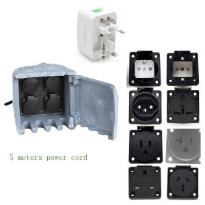 Outdoor Garden Electrical Power Outlet Socket Box Resin Enclosure Waterproof