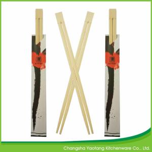 China Bamboo Biodegradable Chopsticks Twins 24cm Open Paper Packing on sale