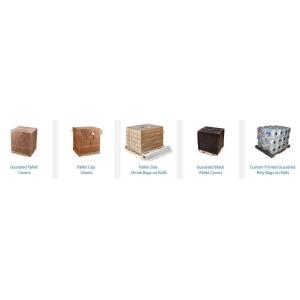 Customized Square Bottom or Side Guesst Plastic Protective Pallet Covers, 4 Mil