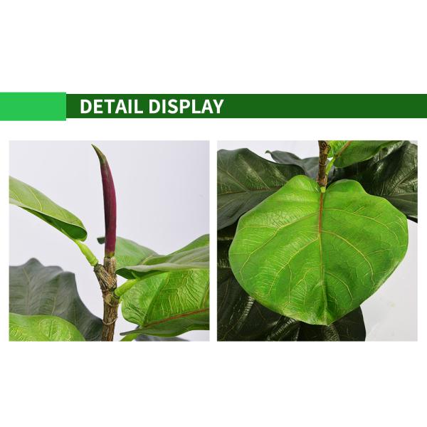 Harmless Artificial Ficus Lyrata 65cm Indoor Potted Plant For Garden Decor
