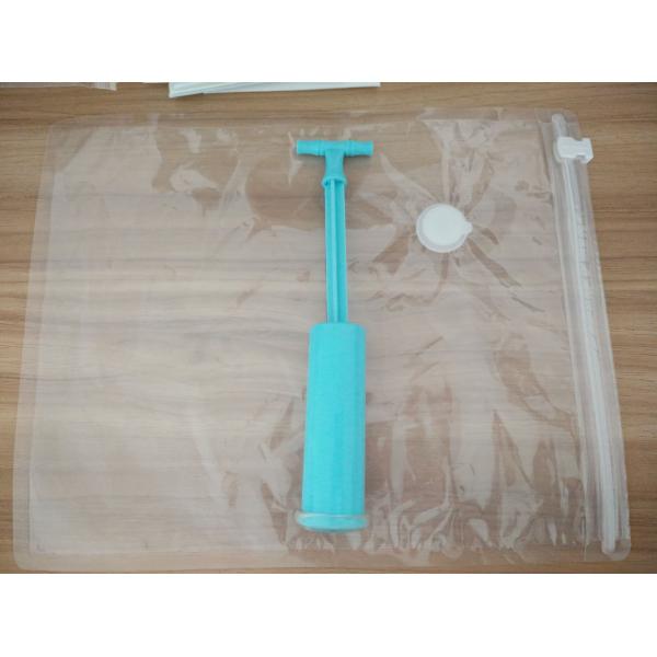 Quality Design Printing / Size Plastic Vacuum Storage Bag With Manual Air Pump for sale