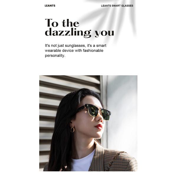 Smart Glasses Technology Bluetooth Sunglasses Voice Control Anti Blue Light