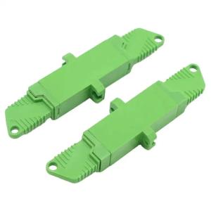 Simplex Fiber Optic Adapter , SM SX E2000 APC Adapter With Flange