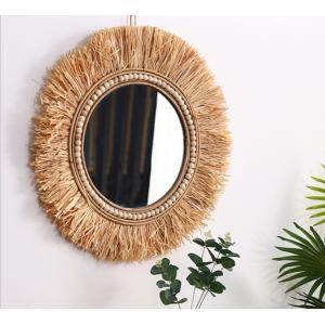 Natural Handmade Decorative Wall Rattan Mirror Modern Luxury home decorations