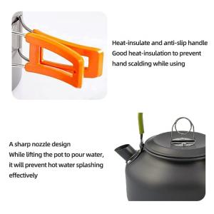 Factory Wholesale Multi-Color Outdoor Cooking Pot Set Durable Ware Tea Pot And