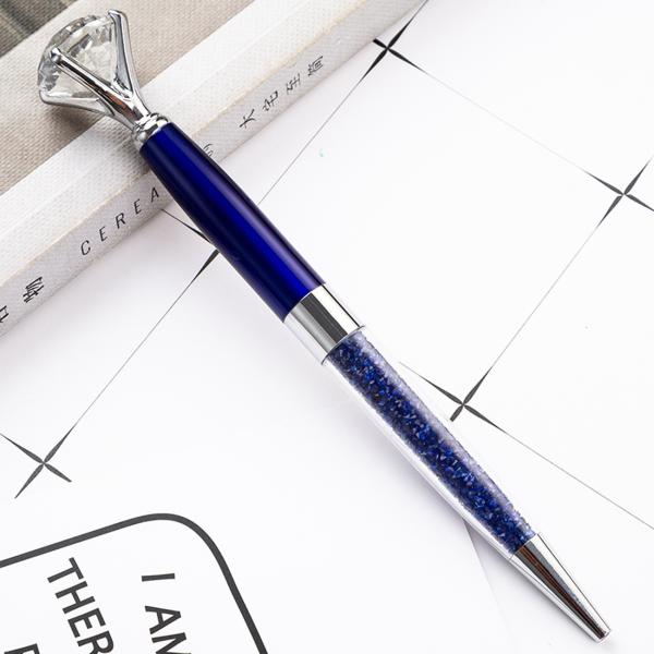 2.5g Ink Color Red Big Top Diamond Pen Multi Color Diamond Crystal Ballpoint Ball Pen For Wedding Gift