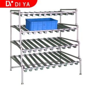 Exhibition Pipe FIFO Storage Racks DY229 With Foldable And Movable Function