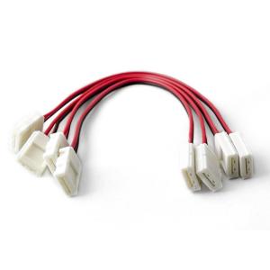 3528 Single Color LED Strip Connector Strip To Wire 8mm 6 Inches Long