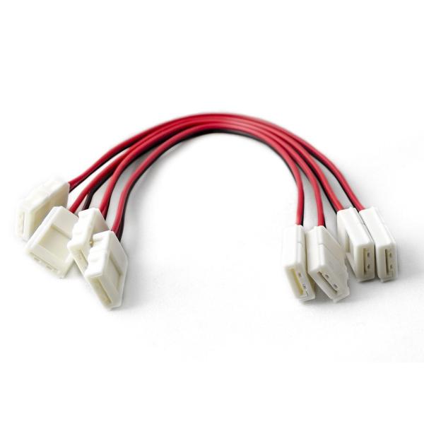 3528 Single Color LED Strip Connector Strip To Wire 8mm 6 Inches Long