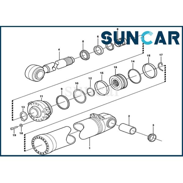 Tilting Repair Seal Kit VOE17264860 17264860 Loader Cylinder Service Kits For Models SUNCARVO.L.VO L150G L150H