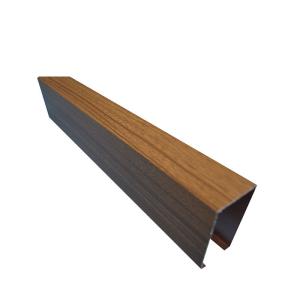 Wood Grain Metal Ceiling Panels Rectangular / Aluminum Composite Panel Cladding