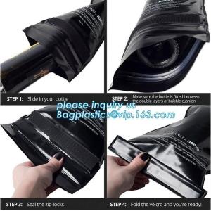 Protective Wine Bubble Skin Bag For Wine Bottle Protector,Reusable Wine Bottle