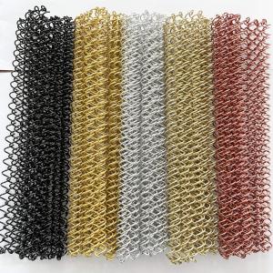Aluminum Cascade Chain Decorative Golden Metal Steel Wire Mesh Ceiling Decor