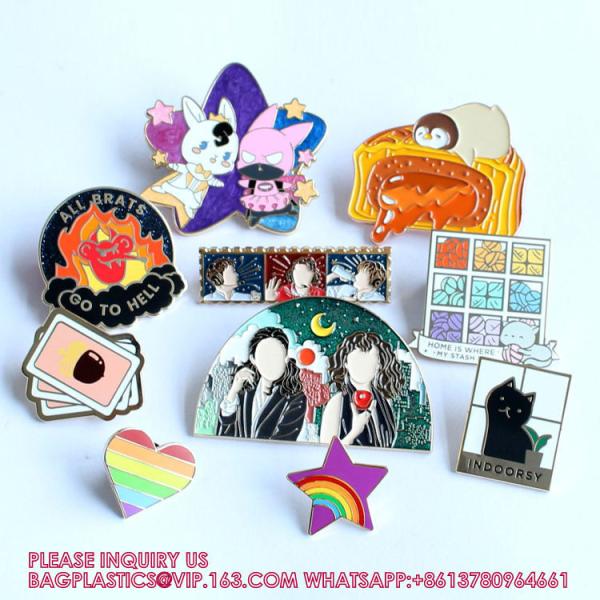 Wholesale Online Unique Bulk Company Corporate School Logo Security Soft Hard Quality Pin Metal Custom Badge