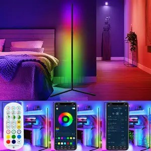 LED RGB Floor Lamps Modern Stand Floor Light with Remote Control and Support