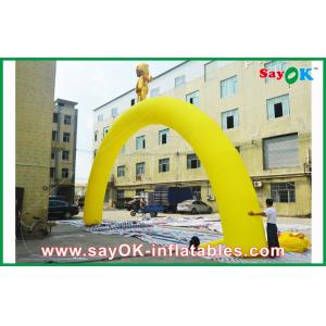 Inflatable Rainbow Arch Customized Yellow Fire - Proof Finish Line Inflatable